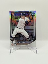 Jace Jung 2025 Bowman Chrome #59 Red Rookie RC Logo Refractor Redemption SP