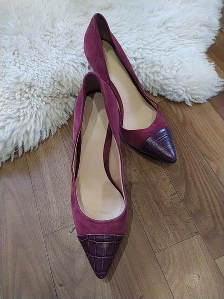 Women Jasper Conran Heels Burgundy Suede 37