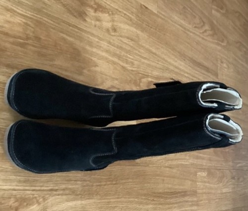 CLARKS LIMA RHAPSODY Damskie Czarne Zamszowe Skóra CIEPŁE PODSZEWKI KOZAKI Uk Rozmiar 4.5 D - Zdjęcie 4 z 4