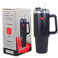 40ozTravel Tumbler Stainless Steel Double Wall Insulated Cup Leakproof Lid&straw