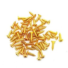 SAPHUE 3MM Electric Guitar Bass Pickguard Screws Pick 3 12mm 50pcs , Gold