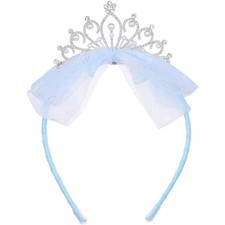 Princess Tiara, Blue Princess Crown, Cute Crown Headband, Birthday Tiara, Gor...