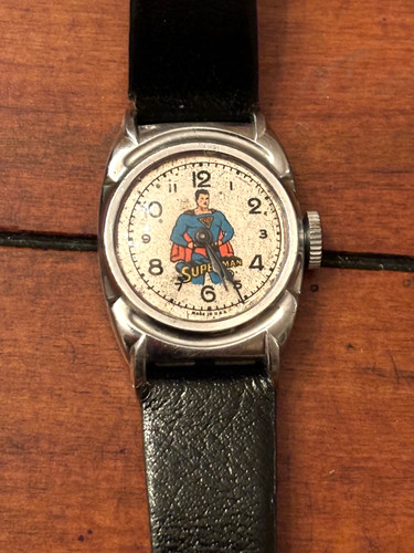 Rare 1948 Round-Face New Haven Superman Wrist Watch