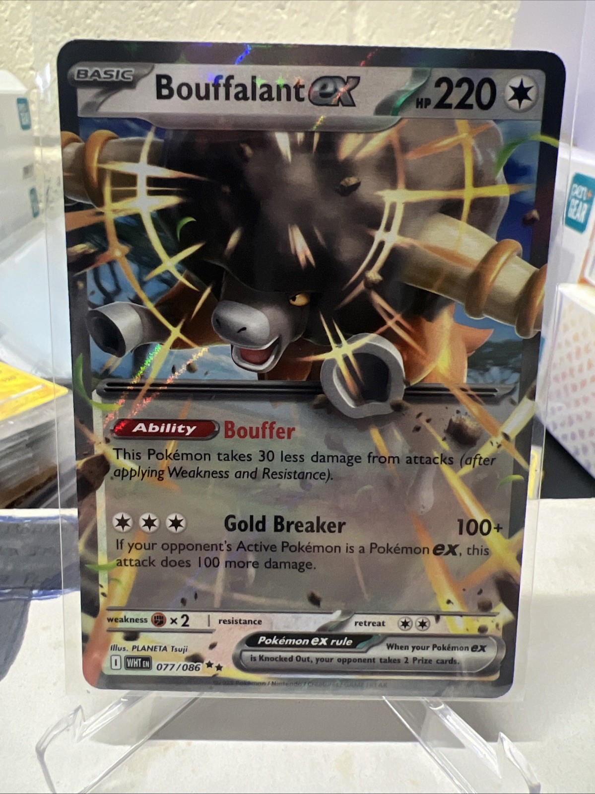 Bouffalant EX 77/86 White Flare WHT Double Rare - English Pokemon TCG