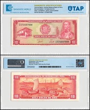Peru 10 Soles de Oro, 1974, P-100c.3, UNC, Authenticated