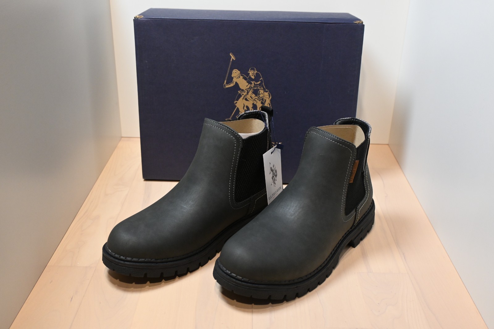 U.S.POLO ASSN Chelsea Boots 'Ohio' antracita talla 41 UK 7,5 US 8,5 nuevo/vegano