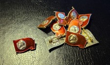 Vintage Soviet Russian USSR Lenin Pin Badge Enamel - Lot of 10