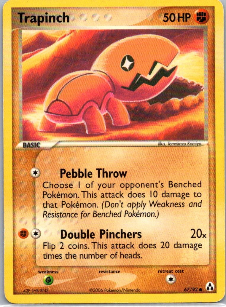 Pokemon TCG Trapinch 67/92 Legend Maker NM