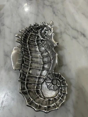 Arthur Court Aluminum Seahorse Trinket Tray - Image 1 of 4