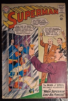 Superman #160 comic book, Apr 1963 Silver era.  FREE SHIPPING! BUY A BUNCH!