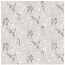 Image of Prestigious Songbird Mist Birds Branches Grey Feature Wall Paste The Wallpaper