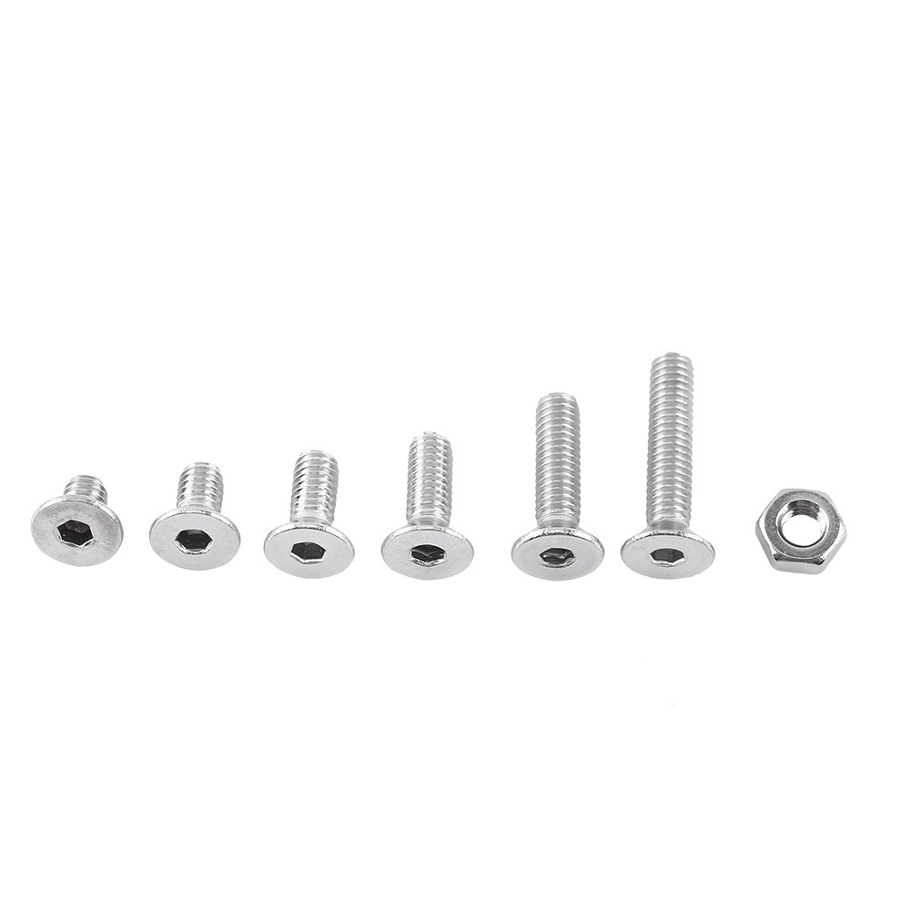 250pcs Hex Socket Screws Durable Fastener For Home Appliances A2 Steel