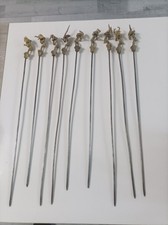 Pics à brochettes (9 pièces) en  laiton, personnages mythiques