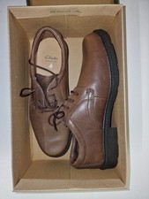 Clarks collection men's cushion cell brown leather shoes, UK 9, BNIB CG SB3