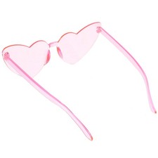 Pink Heart Shaped Sunglasses Fun Party Glasses for Adults Pc Material