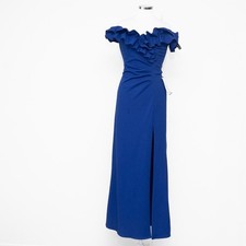 XSCAPE - Pandoram Long Scuba Crepe Ruffle Top Dress
