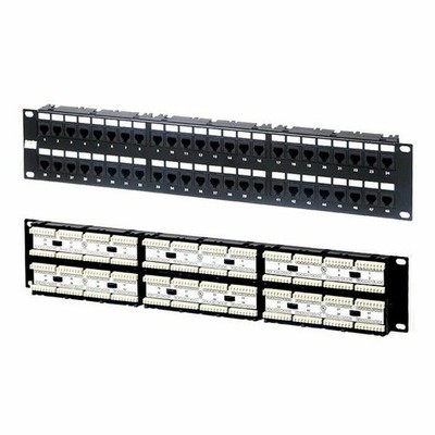 Cat5E Cat 5E RJ45 2U Patchpanel Rackmontierbar 48 Ports