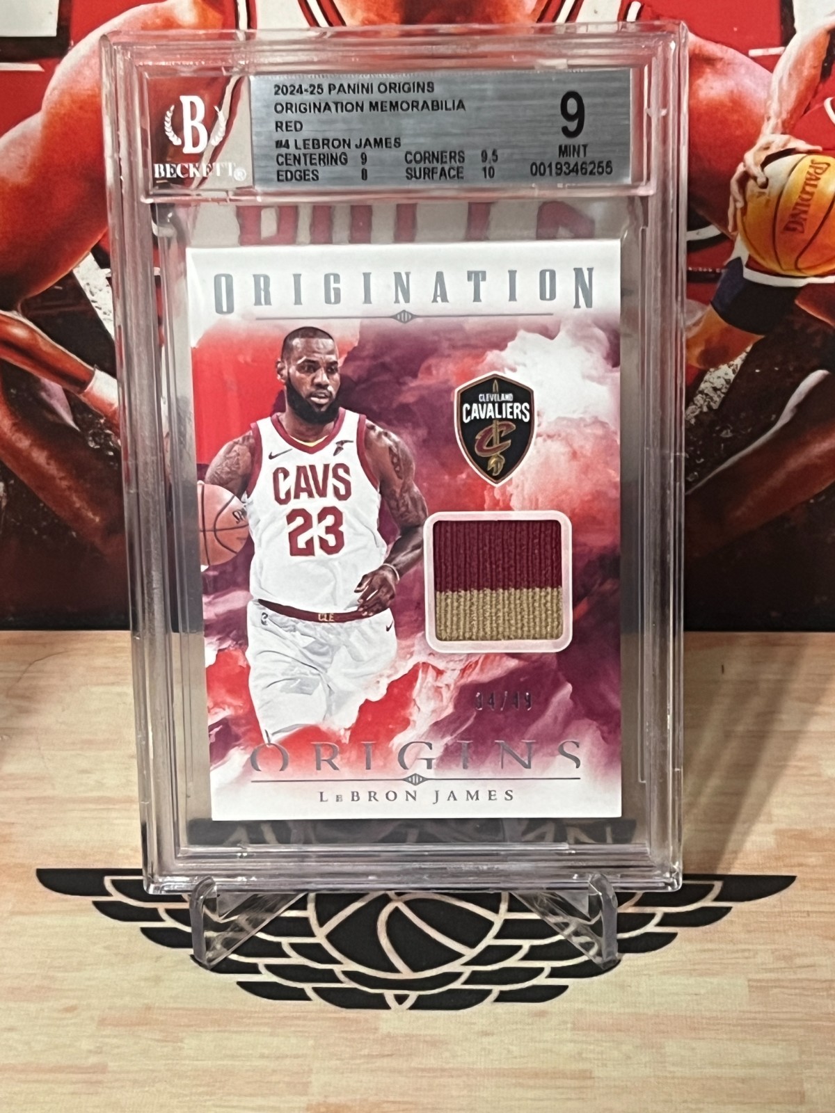 2024-25 Panini Origins Lebron James Origination Game Used Jersey /49 BGS 9 view 7