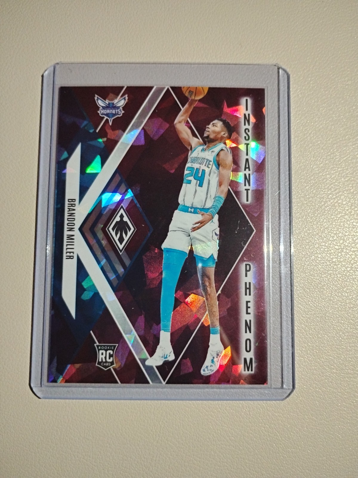 2023-24 Panini Phoenix - Instant Phenom Brandon Miller #24 Maroon Ice /275 (RC)