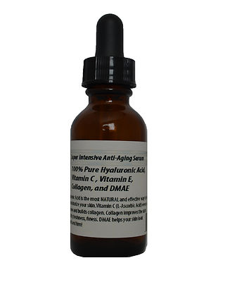 Super Intensives Anti-Aging Serum - 100% reines HA, Vitamin C+E, Kollagen und DMAE