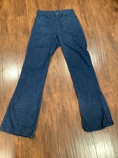 True Vintage 1960s Union Worker Denim Jeans Snap Button USA Very Rare