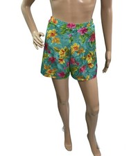 Vintage 90  s Victoria Secret Women  s S Blue Floral Elastic Waist Pajamas Shorts