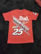 Vintage 1997 Nascar Ricky Craven Bud Racing Big Print T Shirt Mens XL