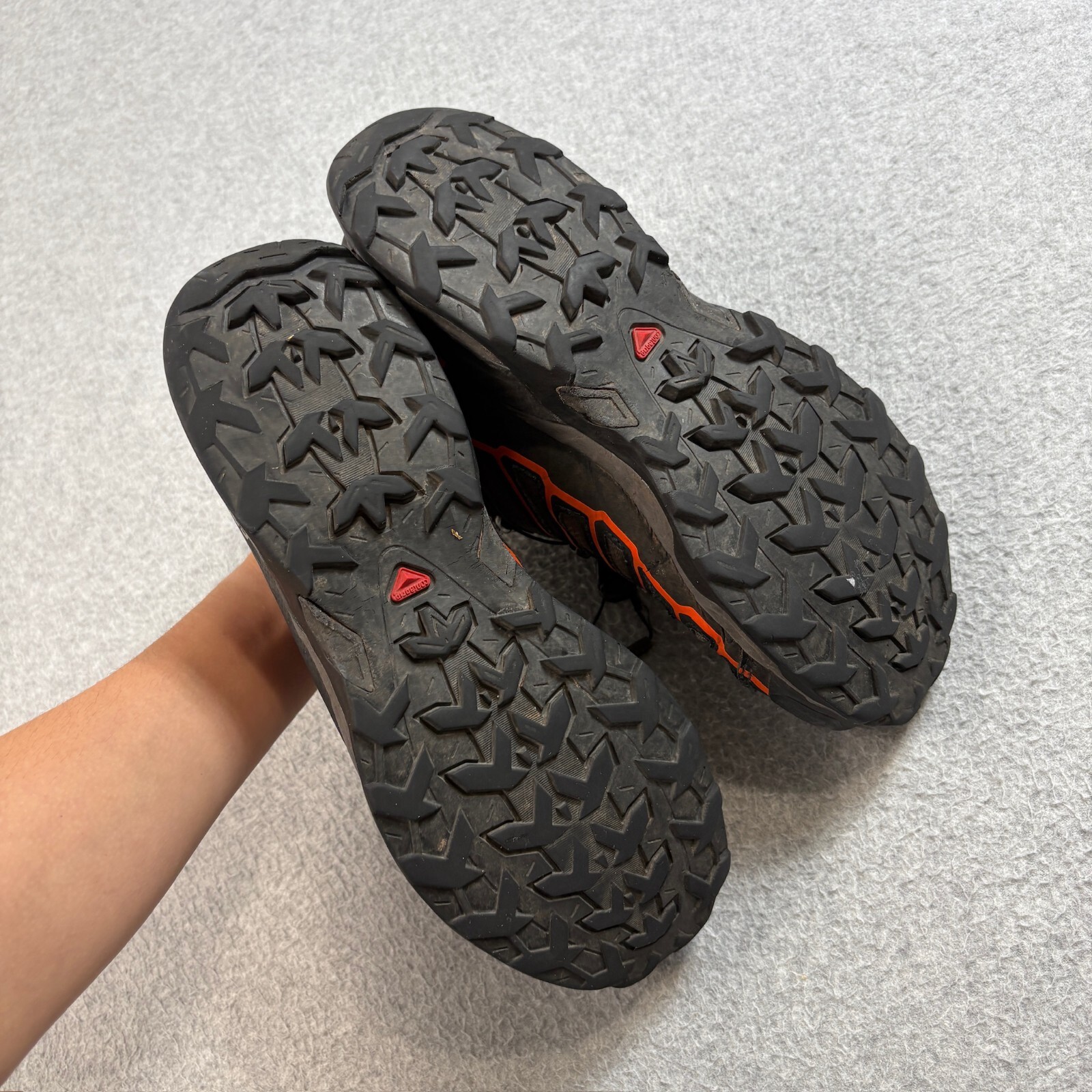 Scarpe Salomon Uomo 8.5 Nero BOA System Contragrip Escursione Arrampicata Camp Trail Run