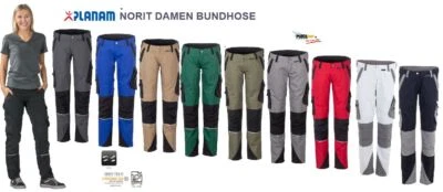 Planam Damen Arbeitshose NORIT bequeme moderne Bundhose in verschiedenen Farben
