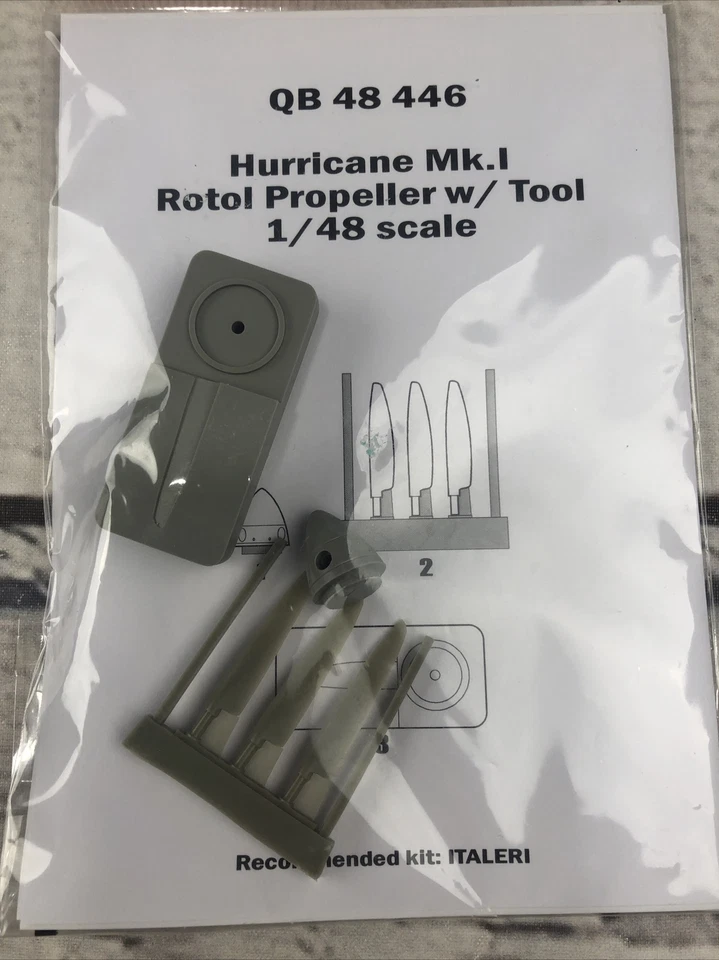 Hélice rotol QBT48446 1:48 Quickboost Hurricane Mk I com ferramenta - Imagem 2 de 4