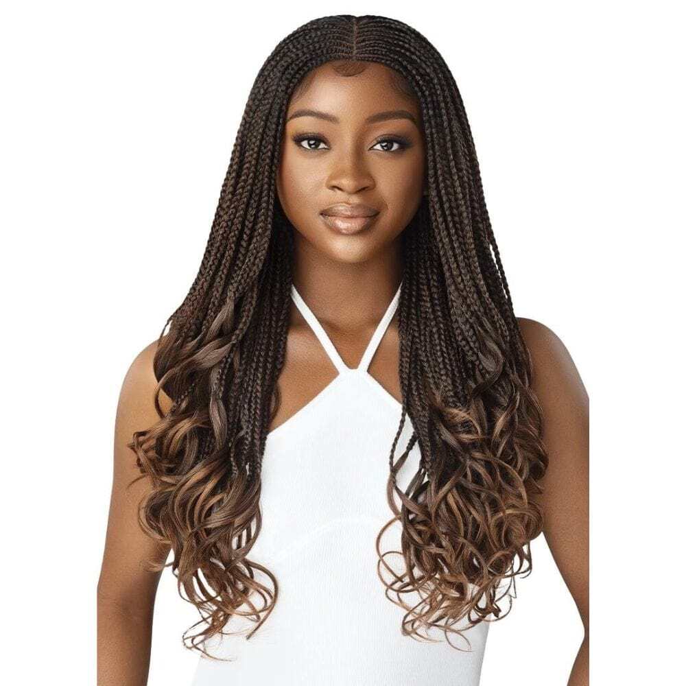 Outre Pre-Braided Lace Front Wig - Middle Part French Curl  display picture 3
