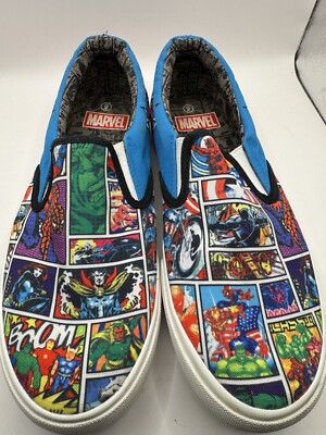 Men’s Collectible Marvel Super Heroes Comic Book Slip-On Shoes by Marvel (Rare) Marvel Cartoon Men main image 3
