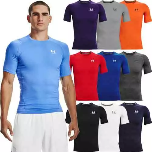 Under Armour Men's HeatGear Armour Compression Shirt  Compression shirt  men, Compression shirt, Compression t shirt