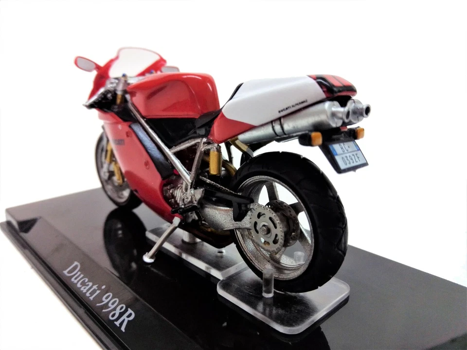 Modellino Moto Ducati 998 R in Scala 1:24 con Teca in Plexiglass - Immagine 3 di 4