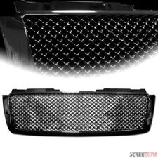 Black Bentley Mesh Front Grille Replacement For 07-14 Tahoe/Suburban/Avalanche