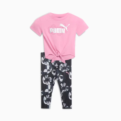 Hot Item   NWT Puma Floral Toddlers' 2-Piece Tee Leggings Set Tie Front Size 12