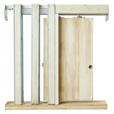 Soft Close Sliding Pocket Door Frame Rolling Hardware Kit for 2X4 Studs Wall