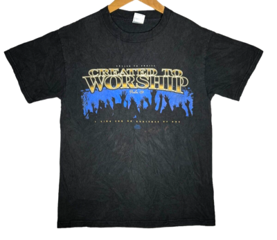 Vintage 90s Living Epistles Jesus Created To Worship T Shirt Sz