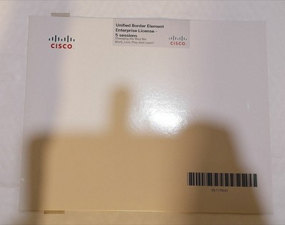 Cisco Unified Border Element Enterprise 5 Sessions License. FL-CUBEE-5