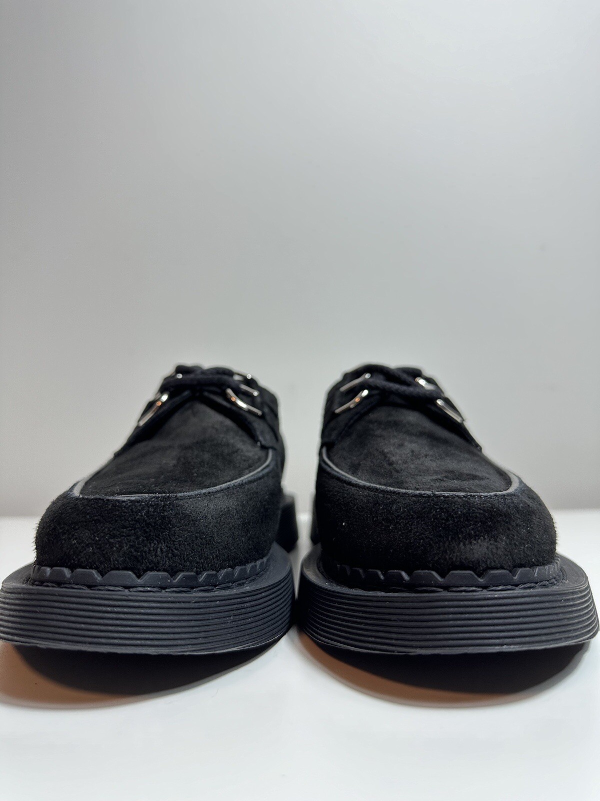 Autentiche scarpe stringate Saint Laurent Teddy Derby camoscio nero taglia EU 37