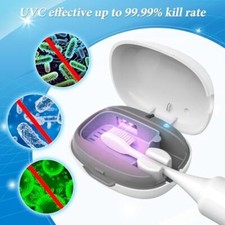 UVC Rechargeable Toothbrush Sanitizer Case With Holder For Travel And Home Use