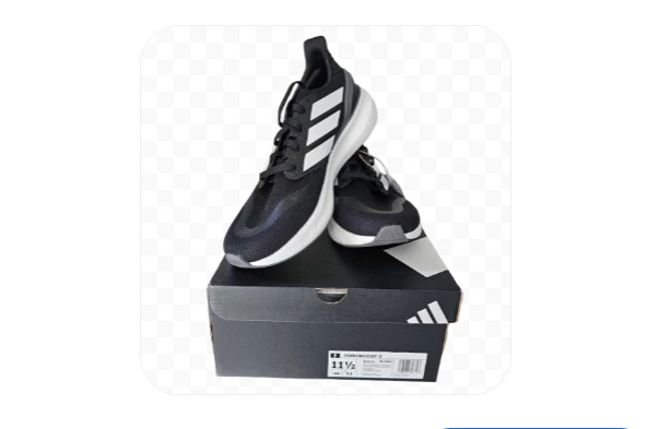 Adidas Pureboost 5 Para hombres Zapatos para Correr Negros Blancos Grises Talla 11.5 Ligeros Foto 2 de 4