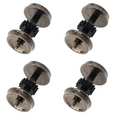 4pcs HO Gauge 1:87 36" Metal DC Wheels for Model Trains NMRA Standard