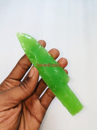 Green Aventurine Glass Knife Hand Knapped Crystals Dagger Swords 5.5-6" Inches - Picture 3 of 6