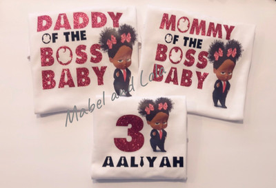 boss baby family birthday shirts