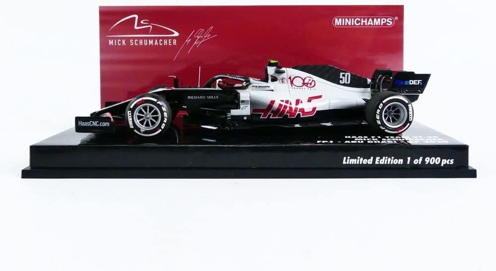 Minichamps 1:43rd Haas F1 Team VF20 Mick Schumacher FP1 Abu Dhabi