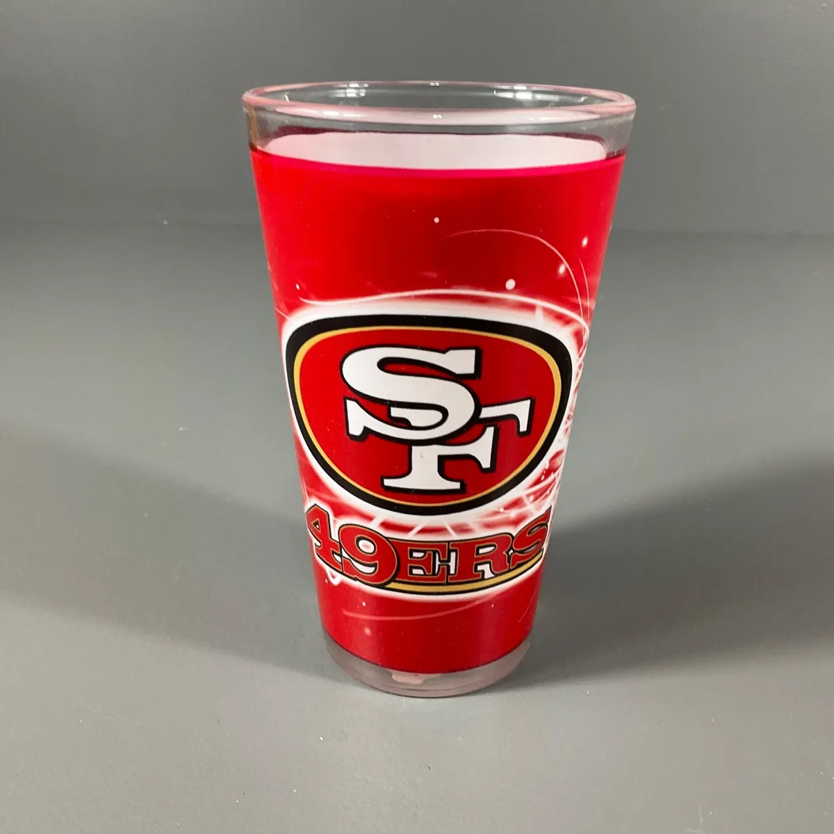 San Francisco 49ers 16 oz Glass Red Cup Mug NFL Football Licensed Product