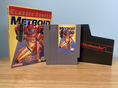 METROID- YELLOW LABEL- Classic Series( NES 1992) W/Box. Tested