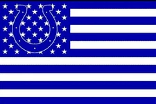 2 Indianapolis Colts Stars & Stripes US Flag Design Vinyl STICKERS 5x3.3 Decals