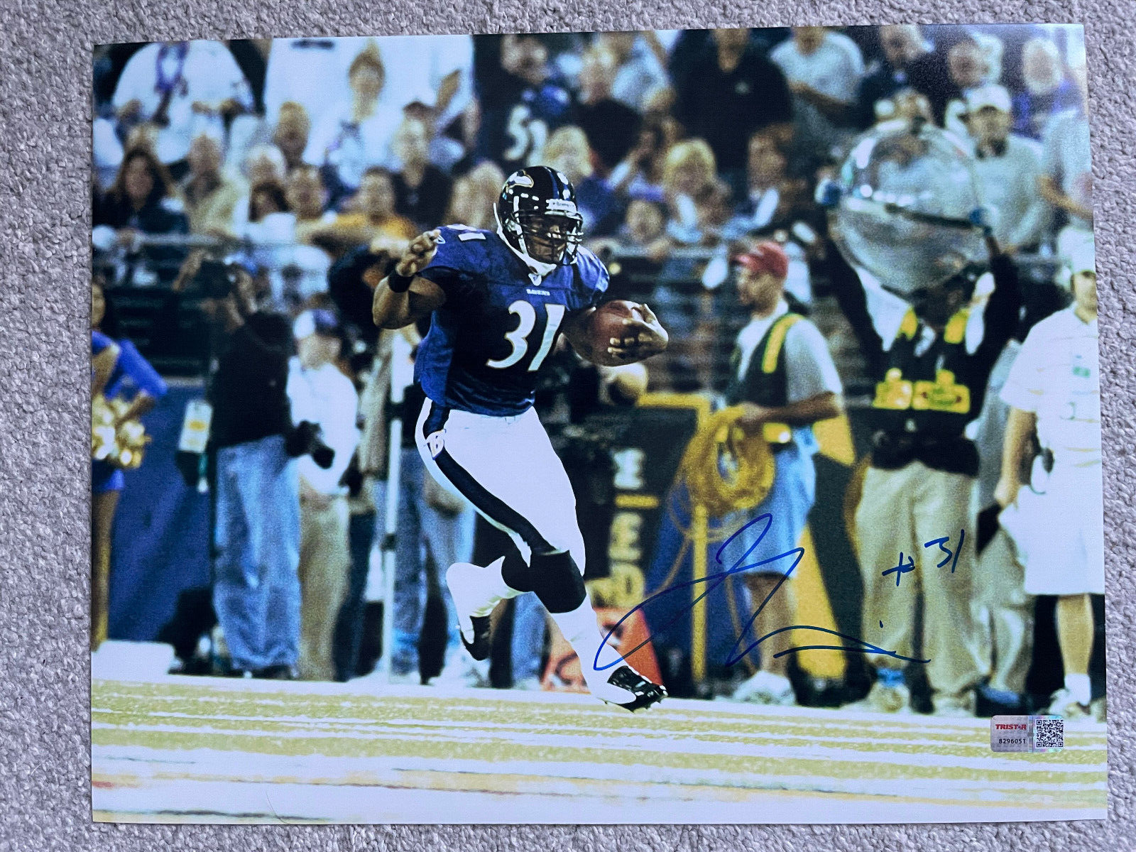 Baltimore Ravens Jamal Lewis Autographed Signed 11x14 Photo COA #1 